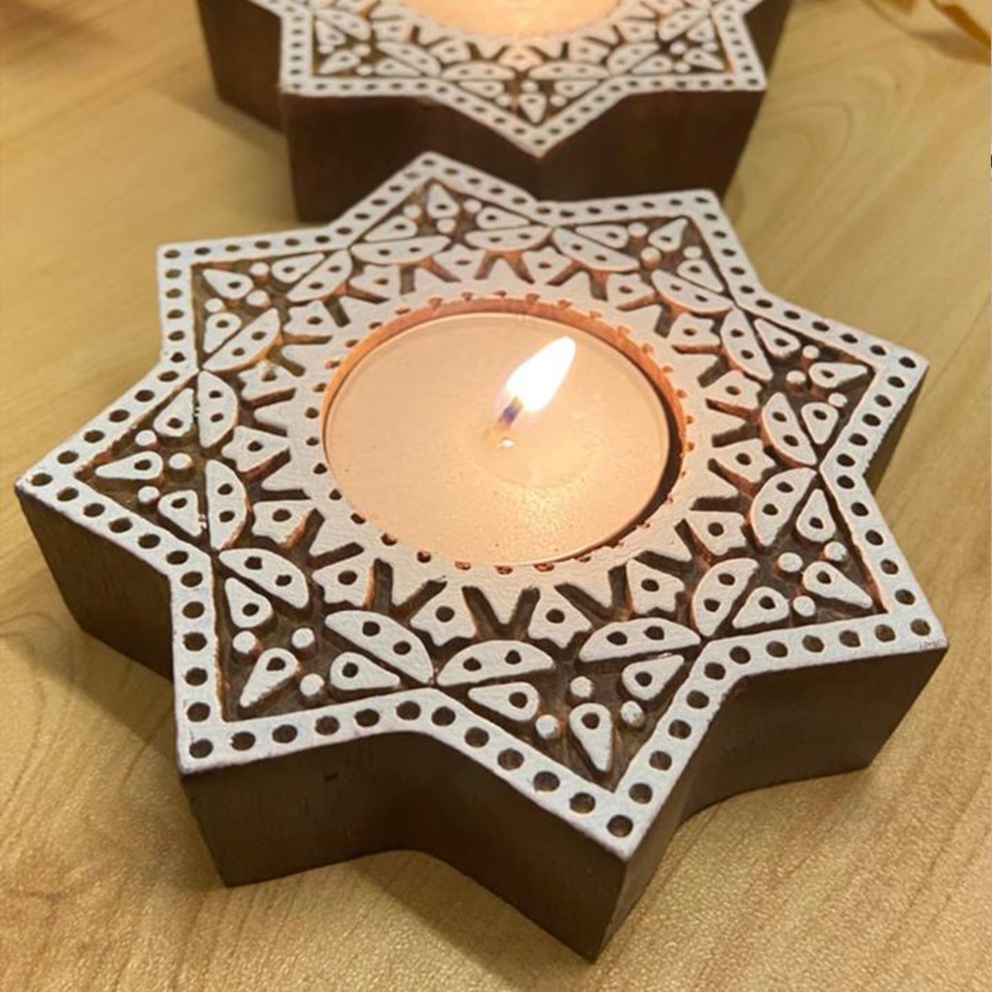 Tara Handcrafted Candle Light Holder - Set of 2