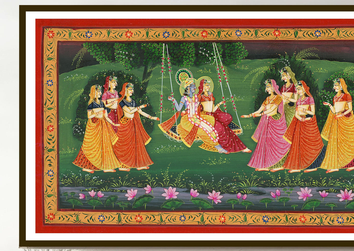Radha Krishna Leela Pichwai Art Print