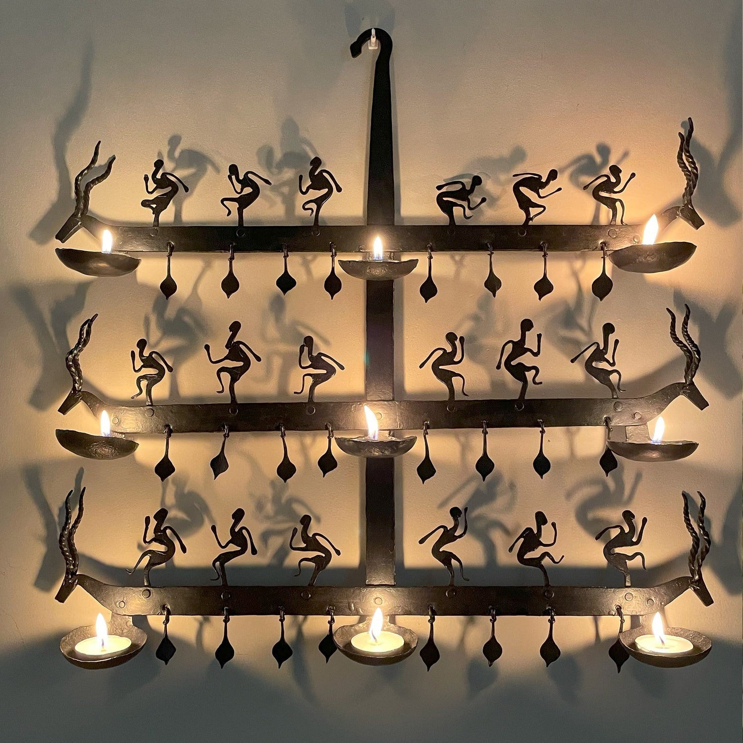 Bastar Wall Hanging with T-Light Holders