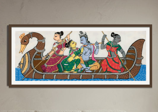 Brij Nauka Vihar Pattachitra Art Print