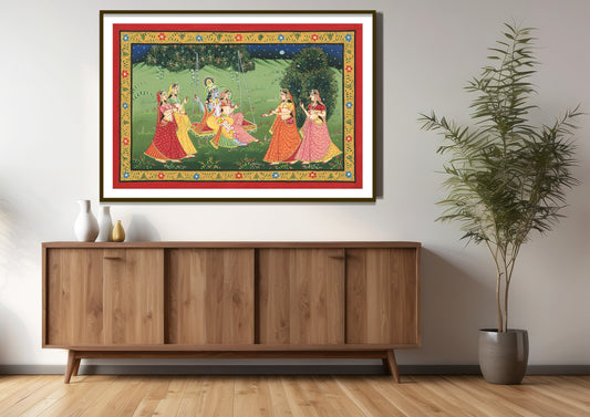 Brij Leela Pichwai Art Print