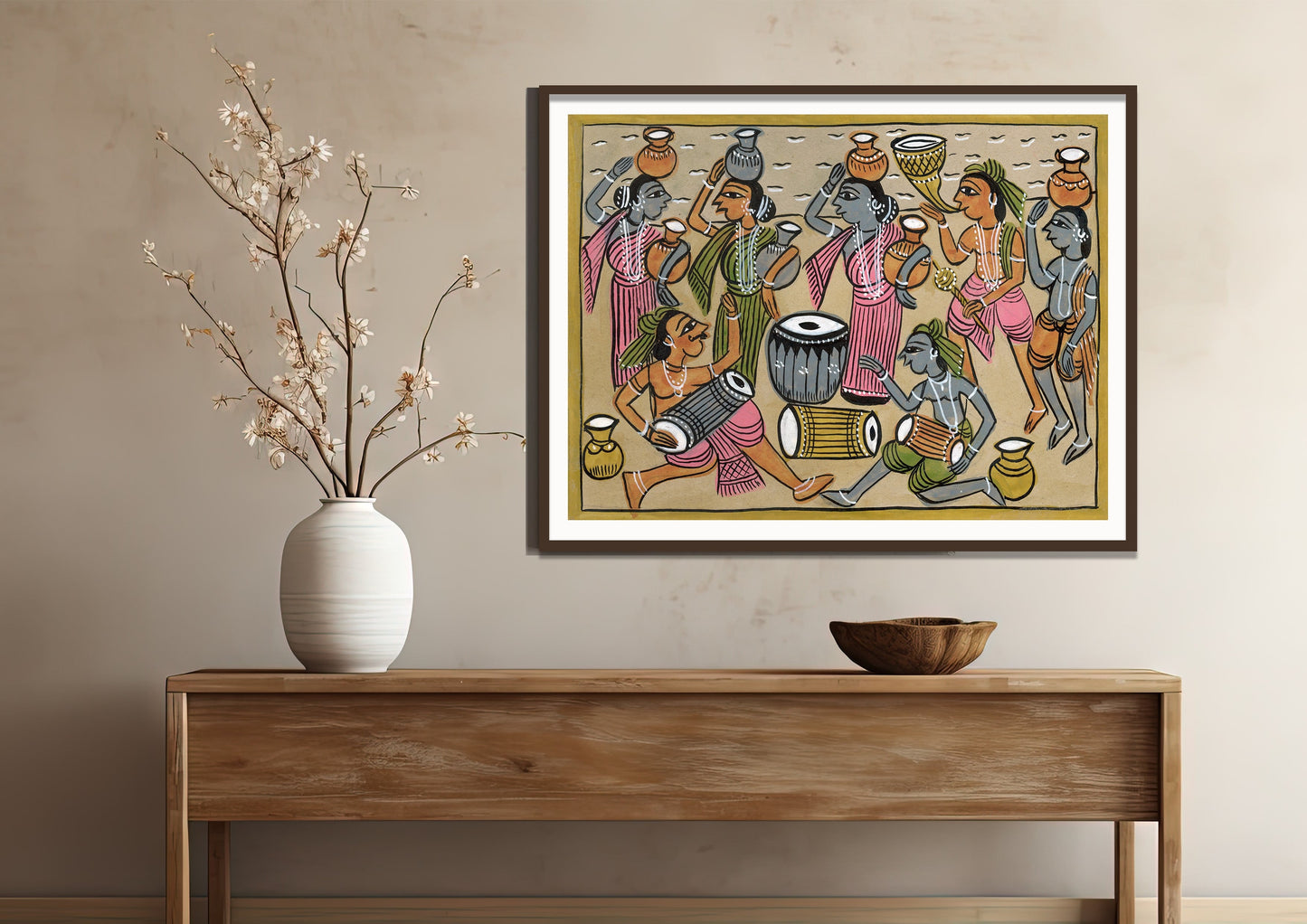 Mahotsav Kalighat Art Print