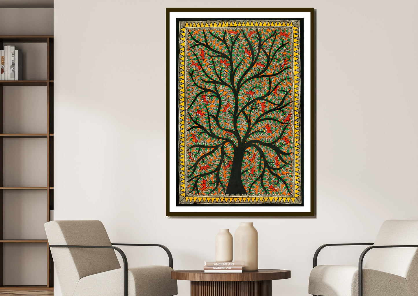 Vriksha Madhubani Art Print