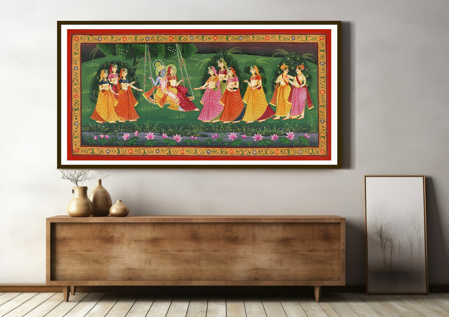 Radha Krishna Leela Pichwai Art Print