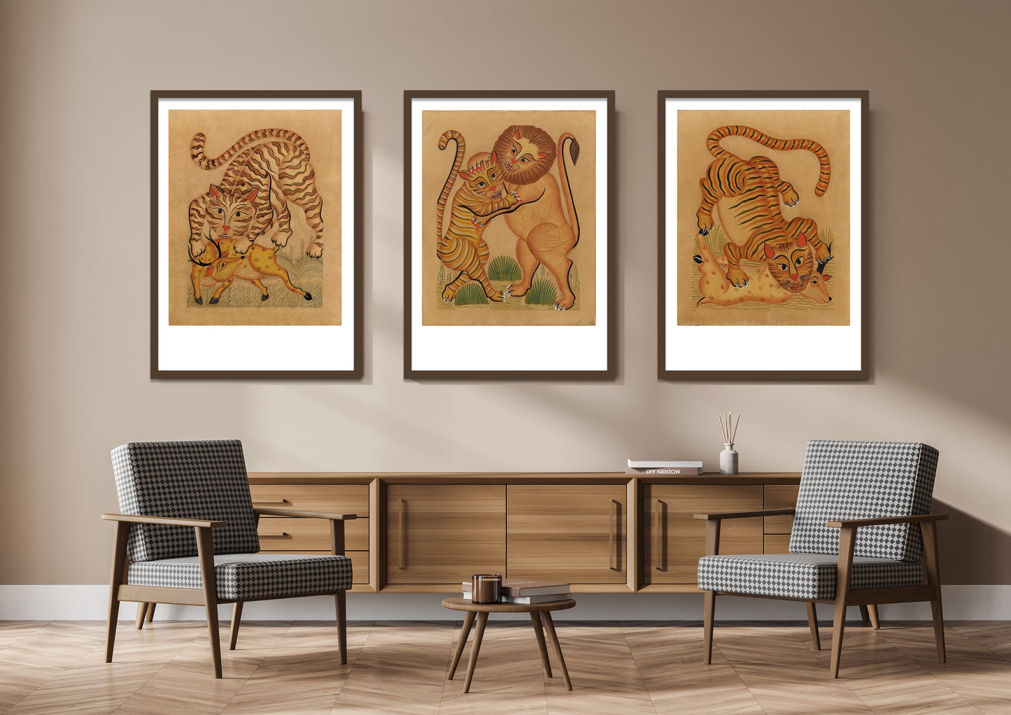 Durjaya 2 Kalighat Art Print