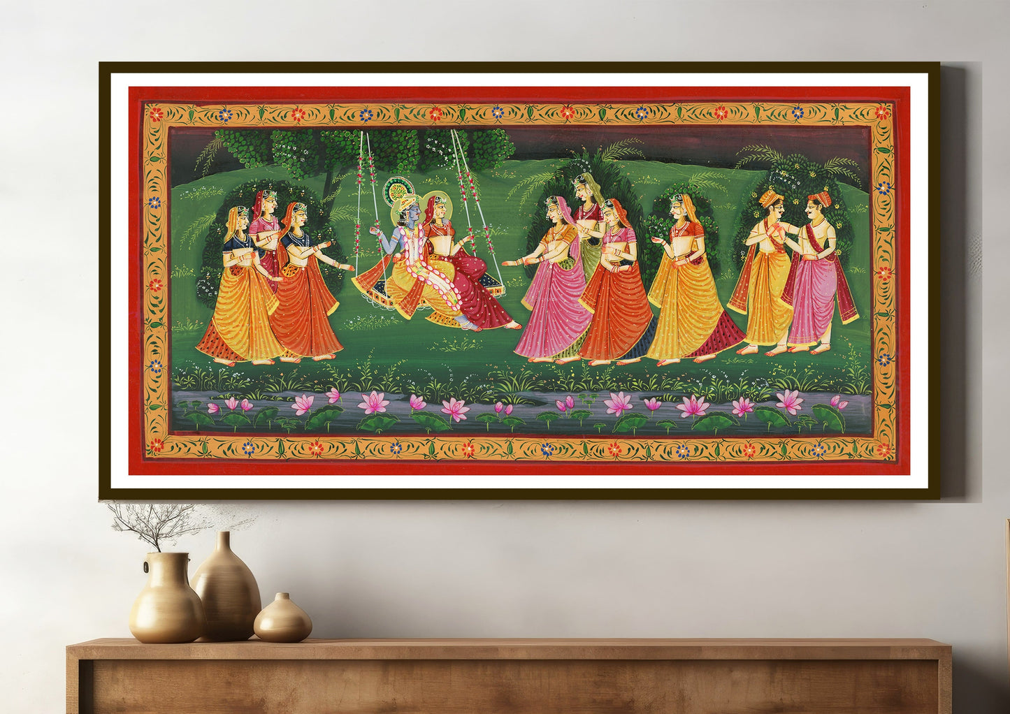 Radha Krishna Leela Pichwai Art Print