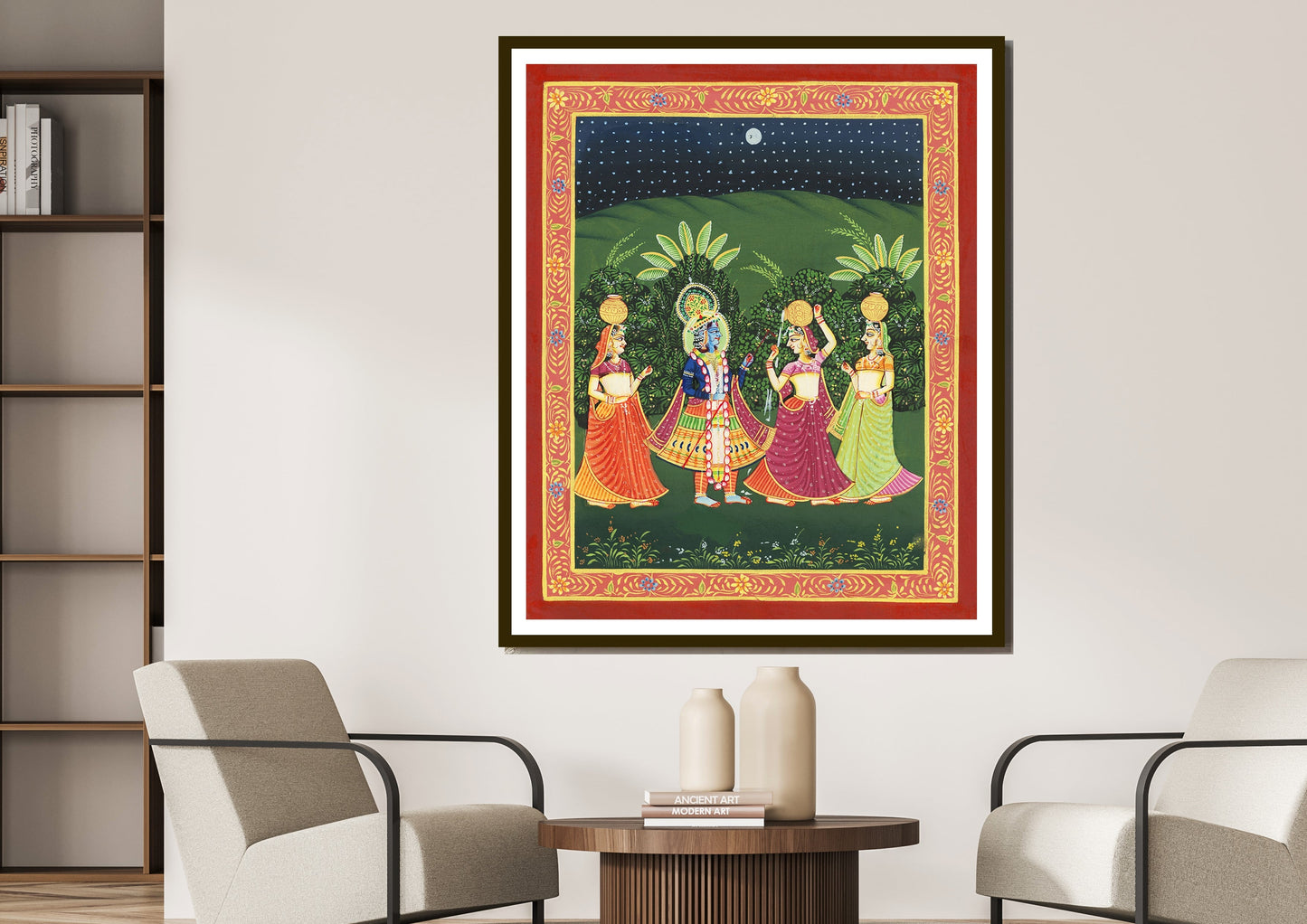 Krishna Rasleela Pichwai Art Print