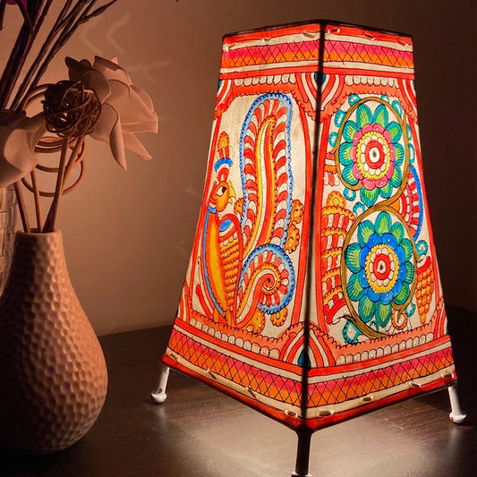 Saavan Kalamkaari Handpainted Lampshade