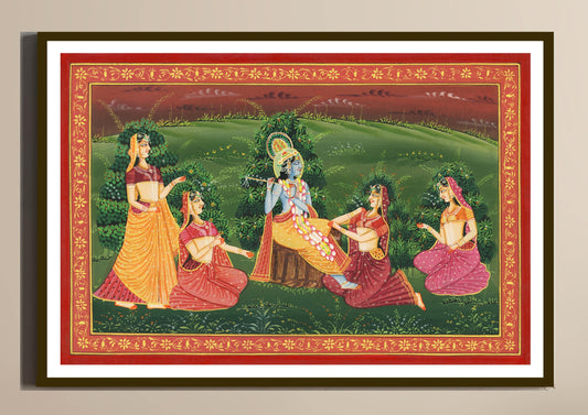 Krishna Madhusudan Pichwai Art Print