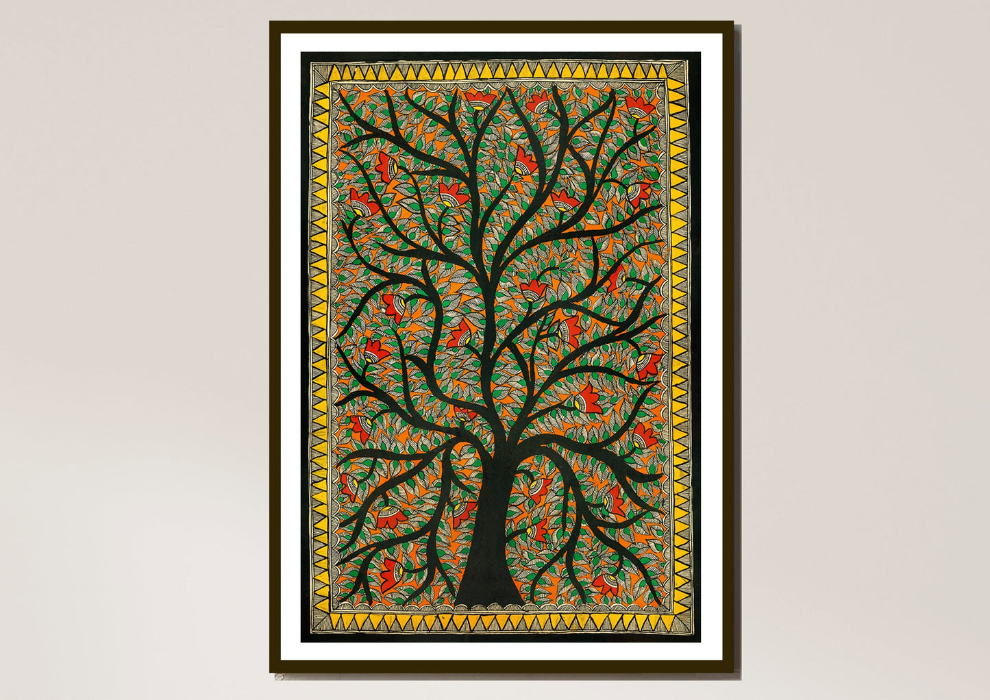 Vriksha Madhubani Art Print