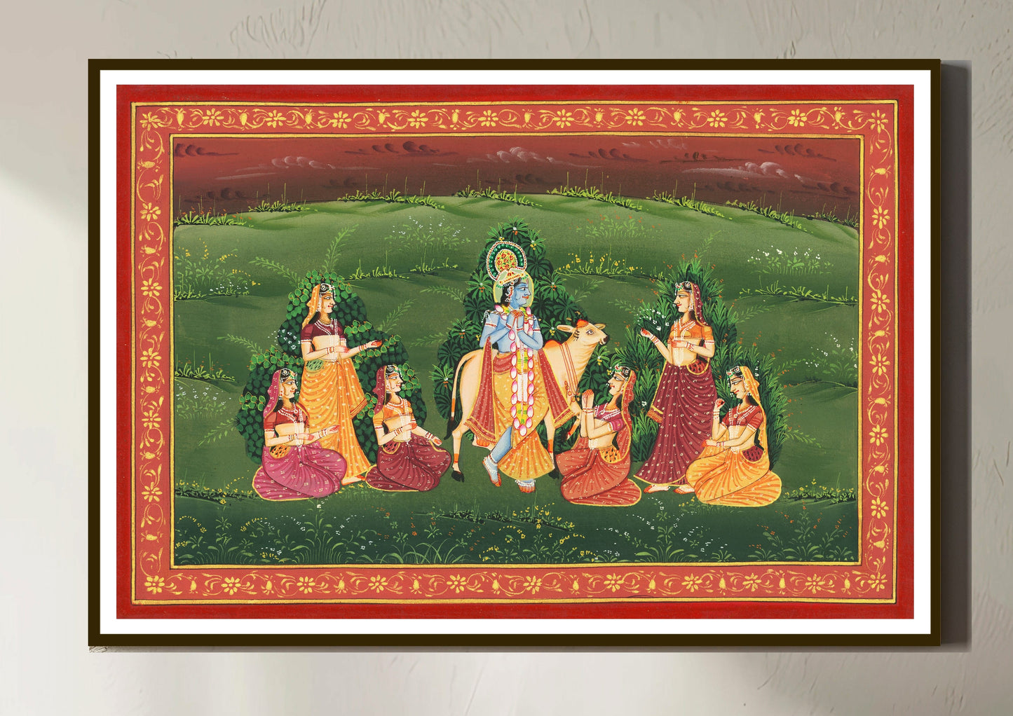Giridhar Gopal Pichwai Art Print