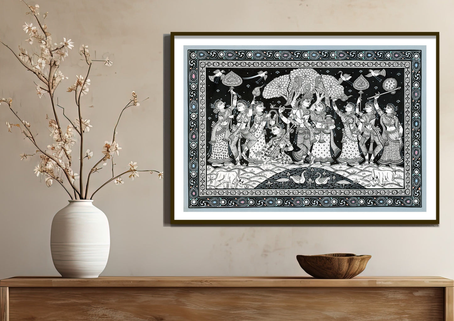 Madhur Raas Pattachitra Art Print