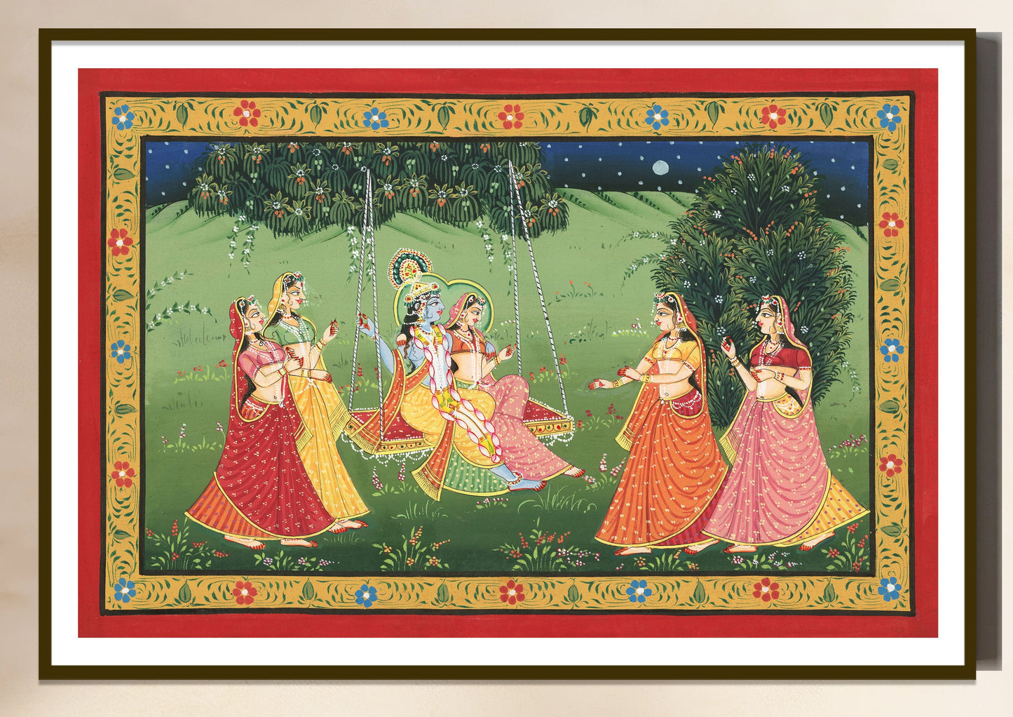 Brij Leela Pichwai Art Print