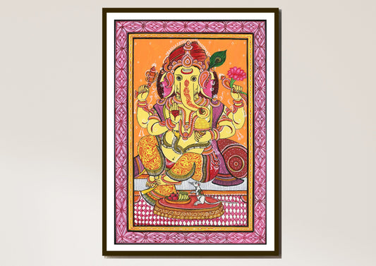 Shri Ganesh Darbaar Pattachitra Art Print
