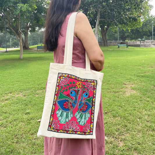 Mayur Hand Painted Tote Bag