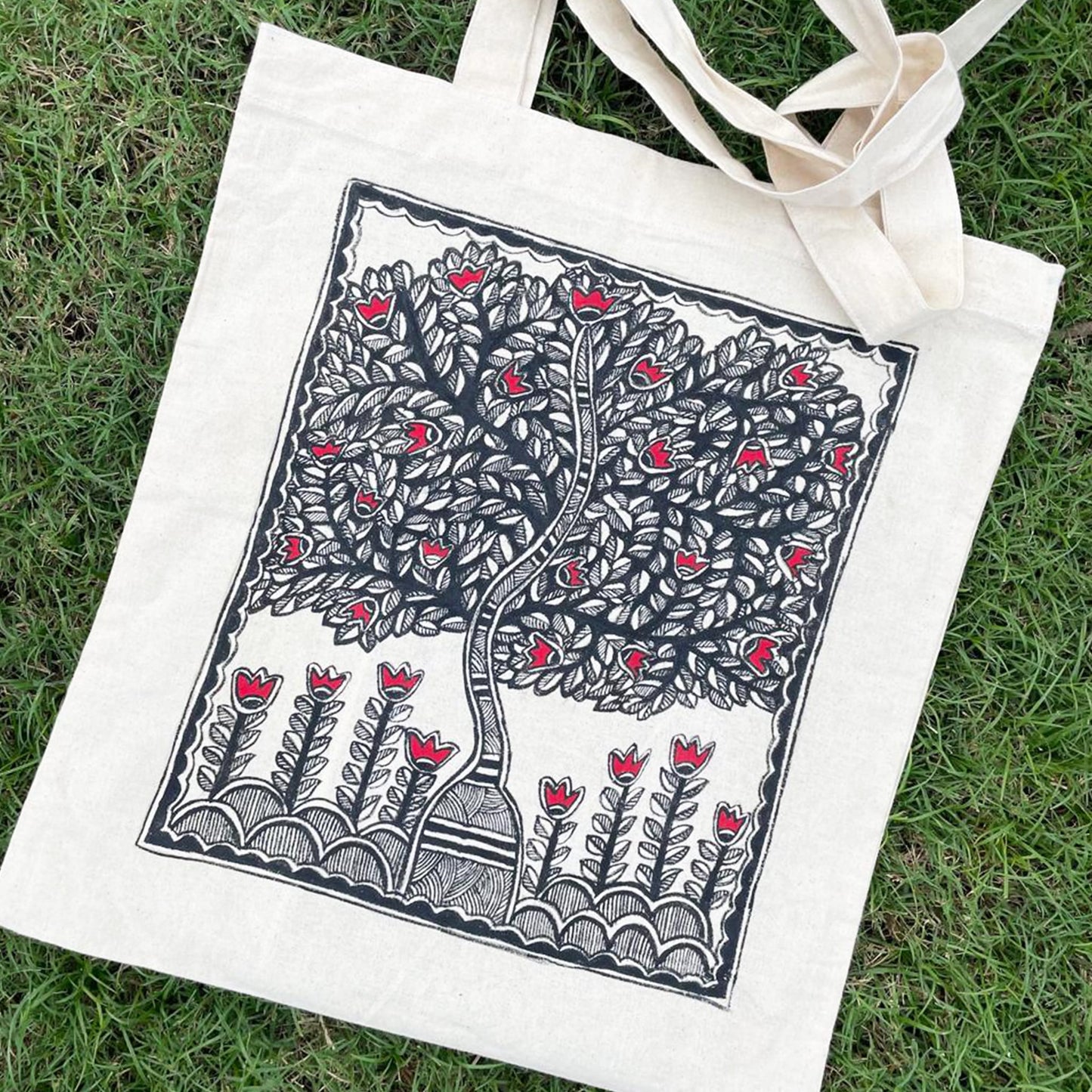 Kalpavriksha Hand painted Tote Bag