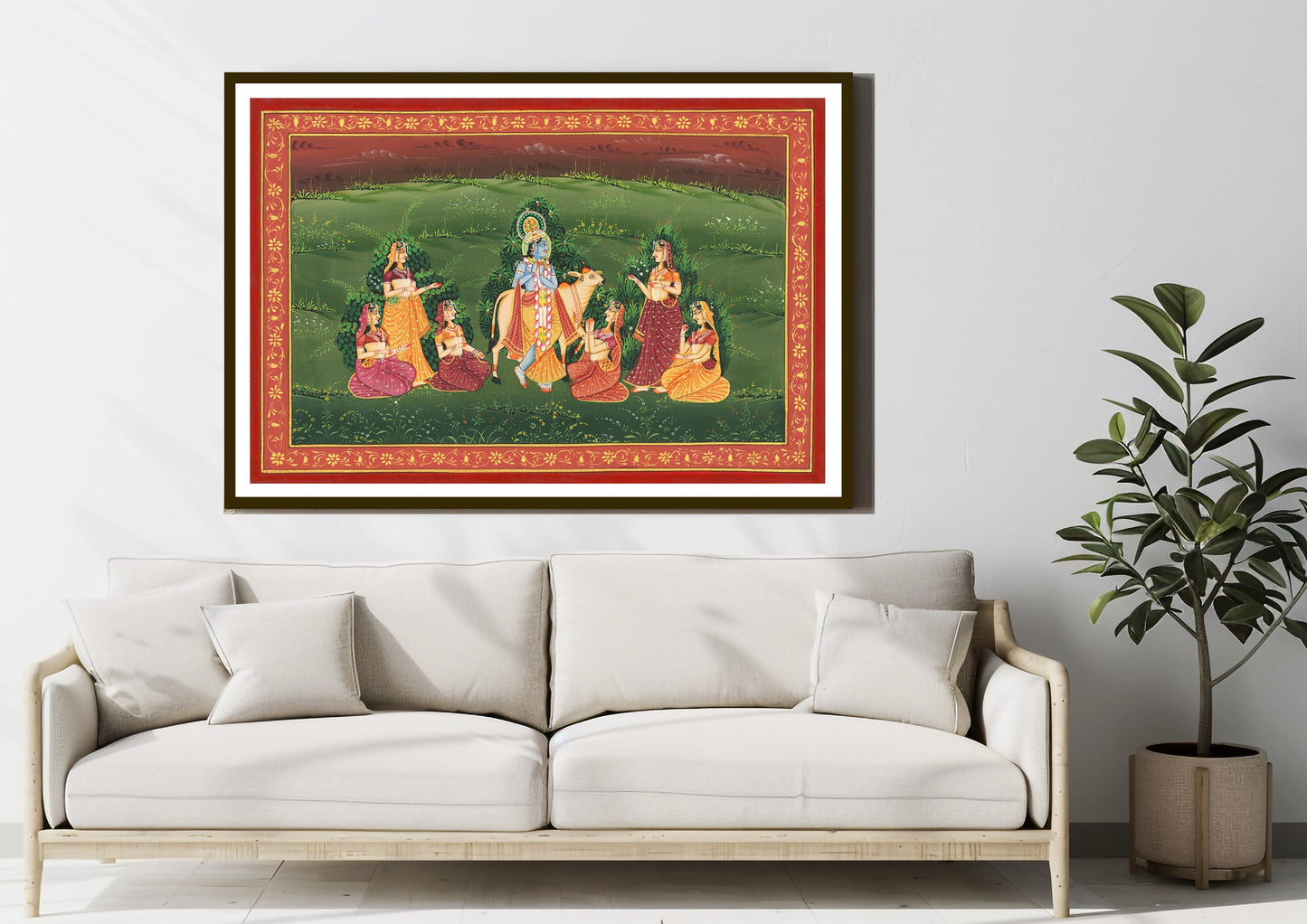 Giridhar Gopal Pichwai Art Print