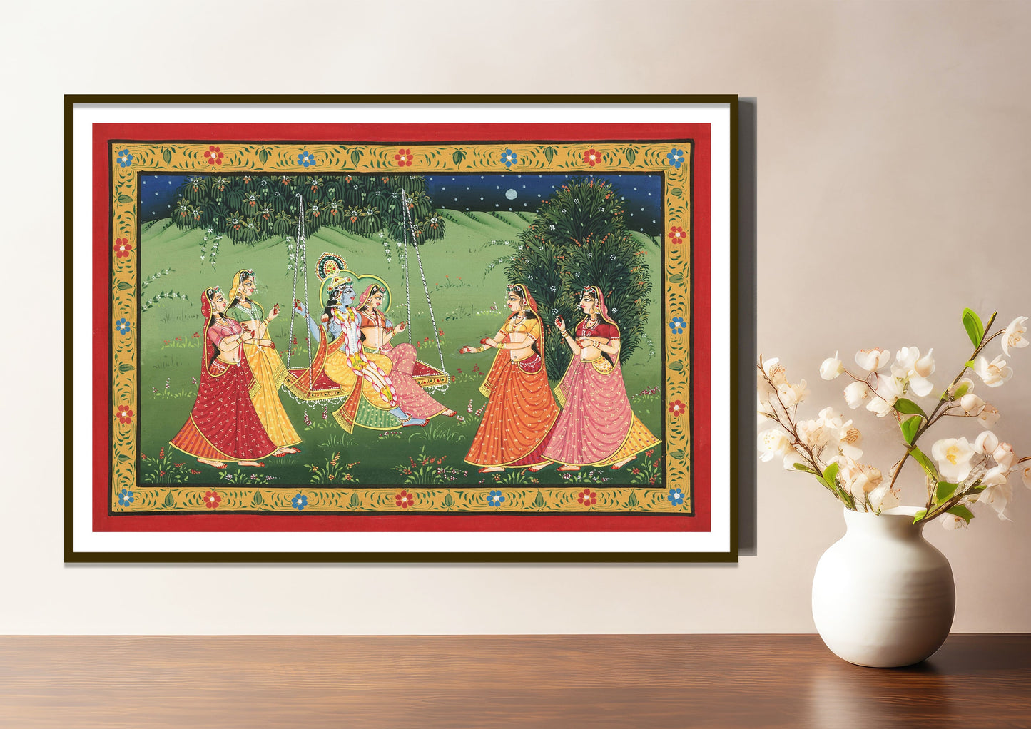 Brij Leela Pichwai Art Print