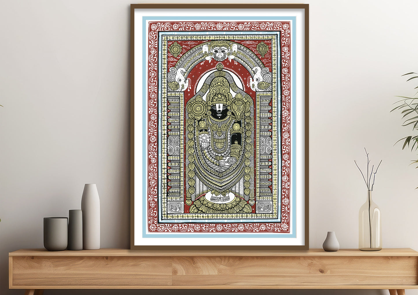 Shri Venkateshwara Darbaar Pattachitra Art Print