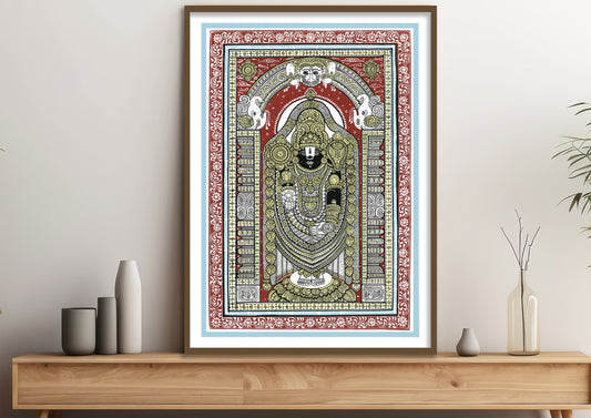 Shri Venkateshwara Darbaar Pattachitra Art Print