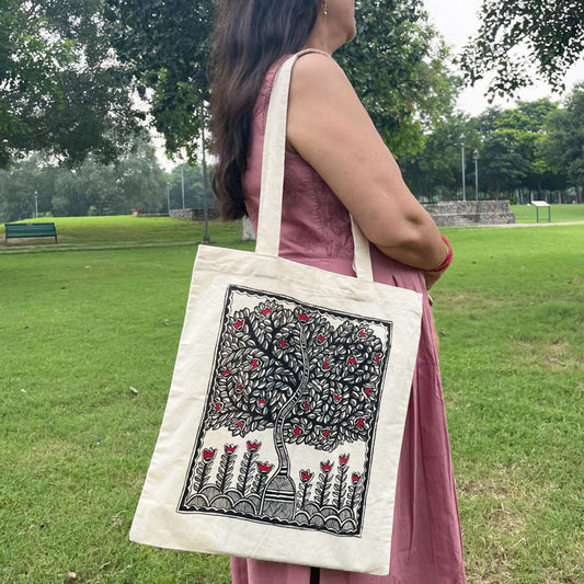 Kalpavriksha Hand painted Tote Bag