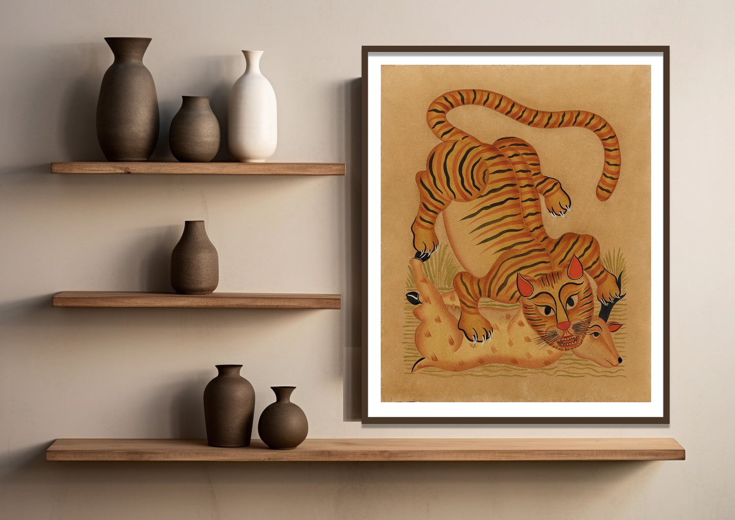 Durjaya 3 Kalighat Art Print