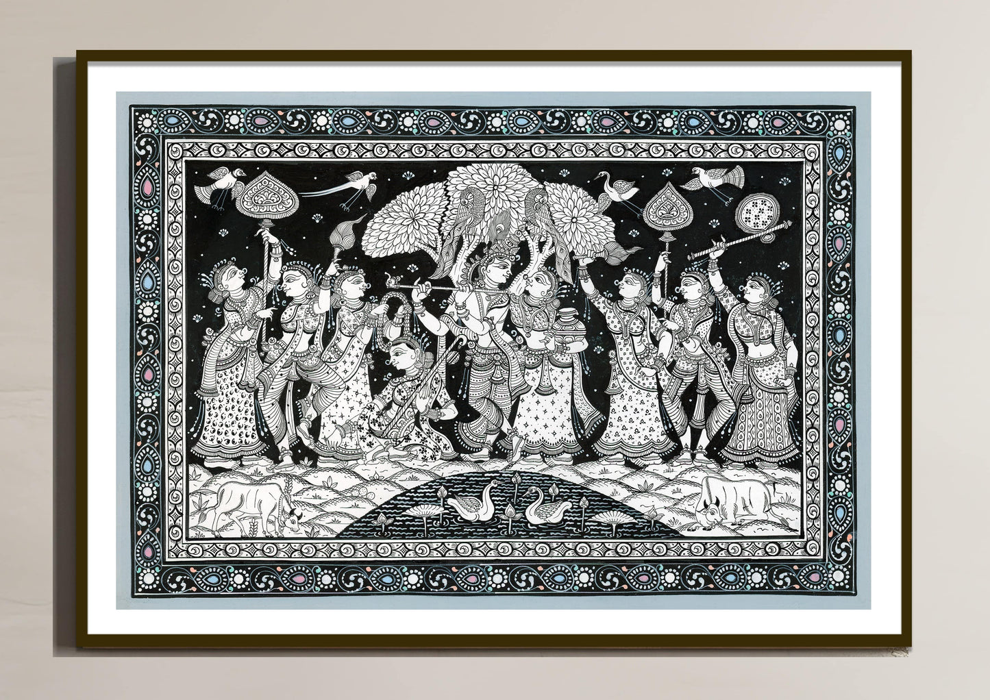 Madhur Raas Pattachitra Art Print