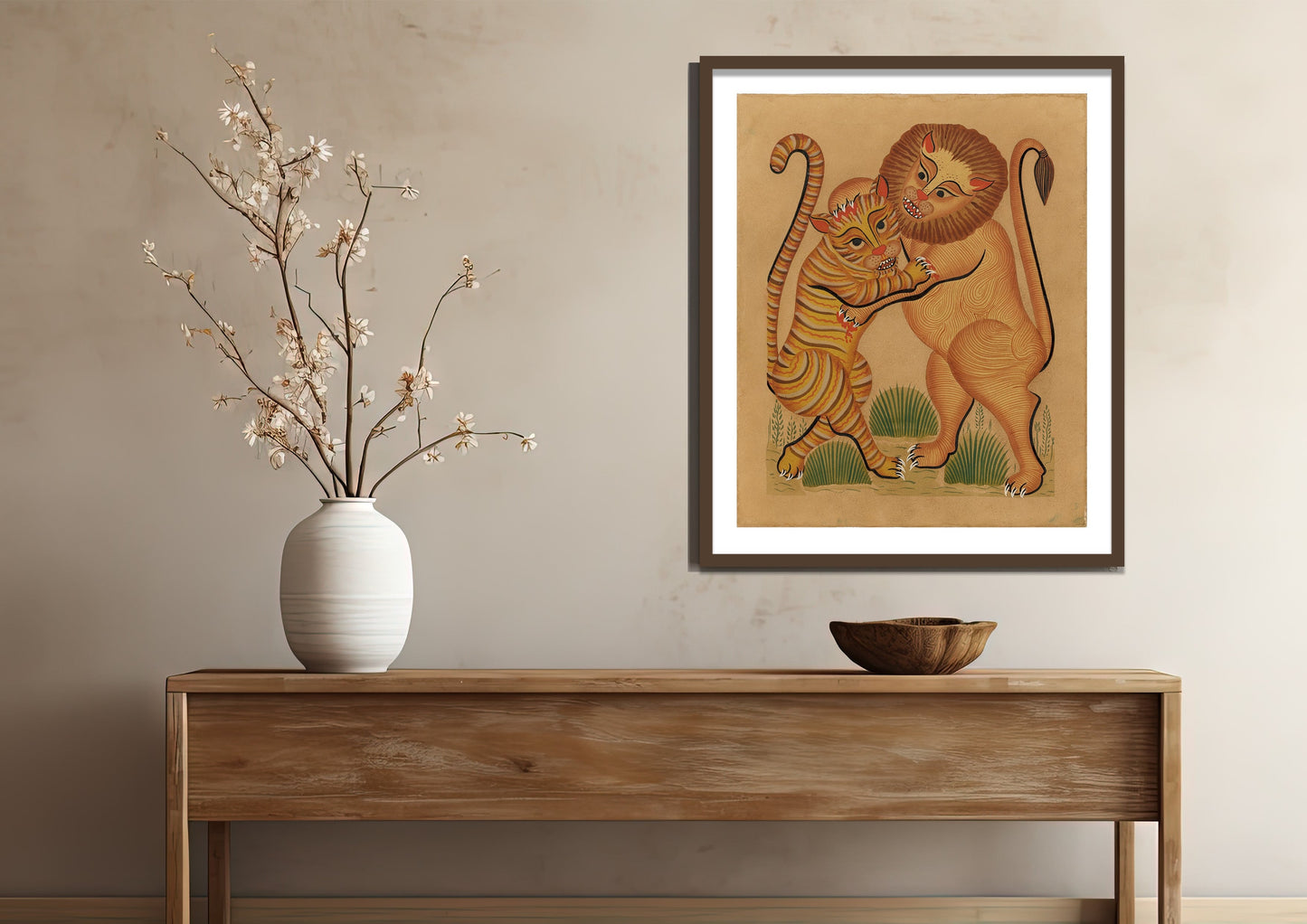 Durjaya 2 Kalighat Art Print