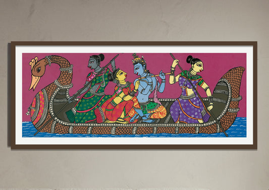 Nauka Vihar Pattachitra Art Print